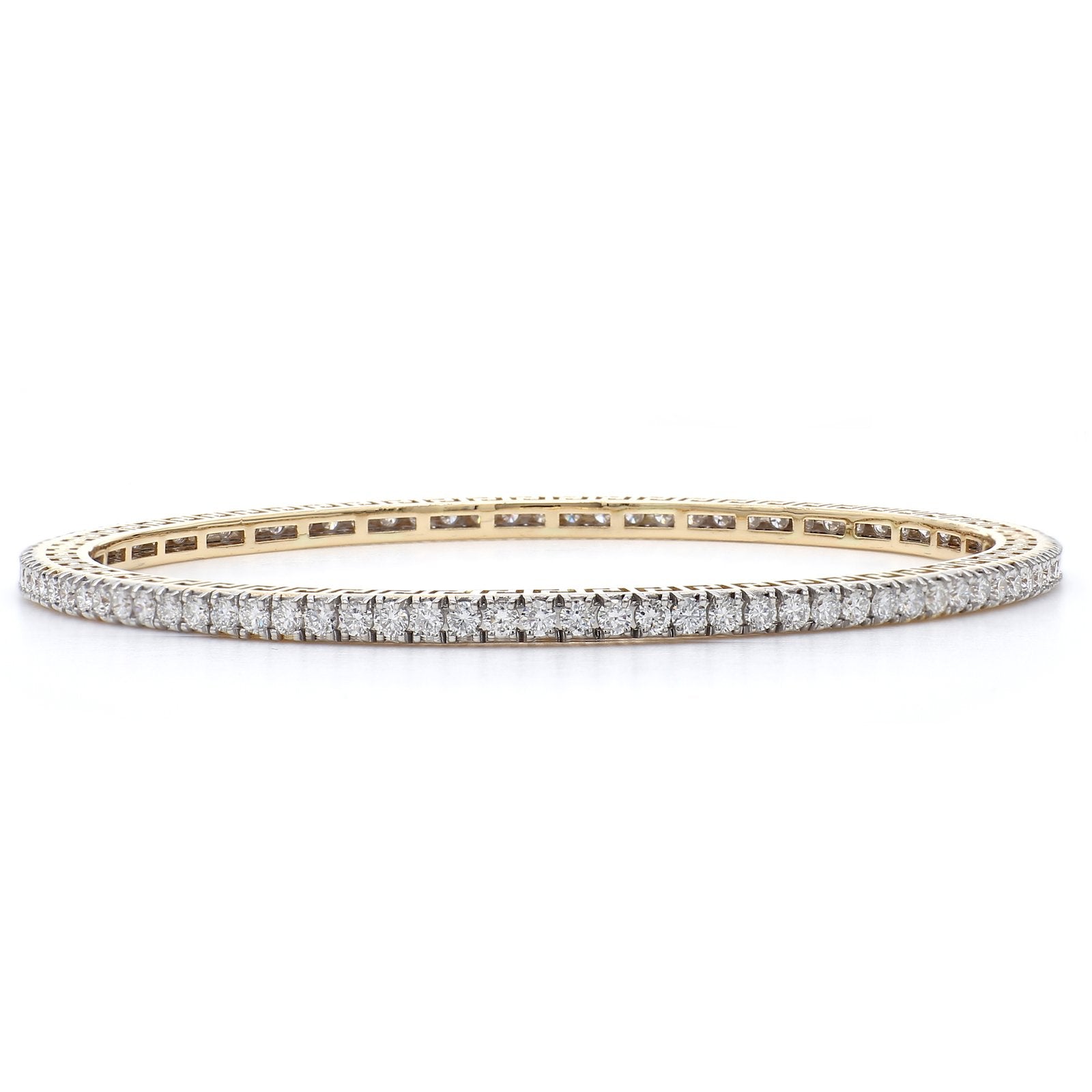 Spark Diamonds Stella Banlge - 3 1/4 Ct. T.W. Lab-Grown Diamond 18K Yellow Gold Bangle