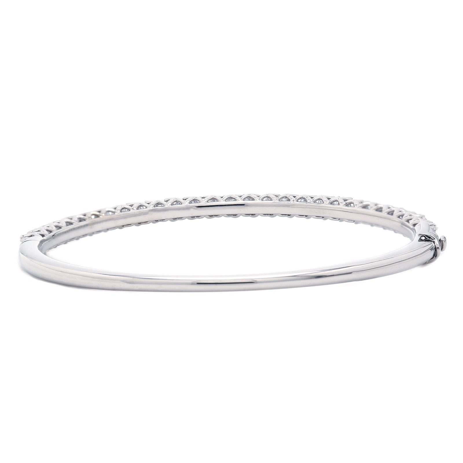 Spark Diamonds Maria - 3.00 Ct. T.W. White Lab-Grown Diamond 14K White Gold Bangle