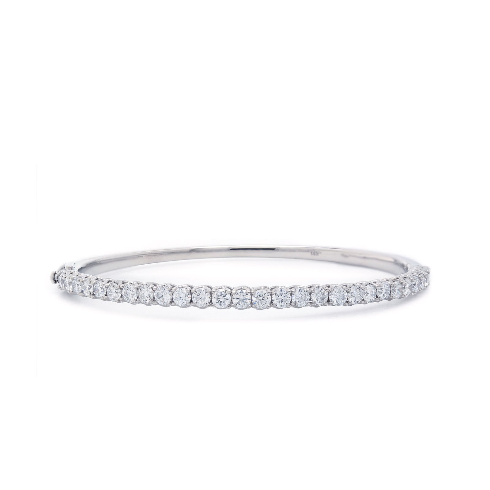 Spark Diamonds Maria - 3.00 Ct. T.W. White Lab-Grown Diamond 14K White Gold Bangle