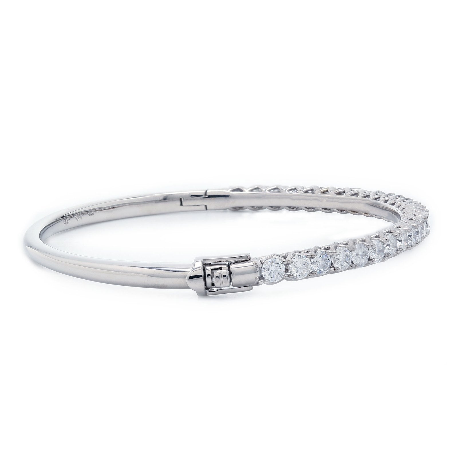 Spark Diamonds Maria - 3.00 Ct. T.W. White Lab-Grown Diamond 14K White Gold Bangle